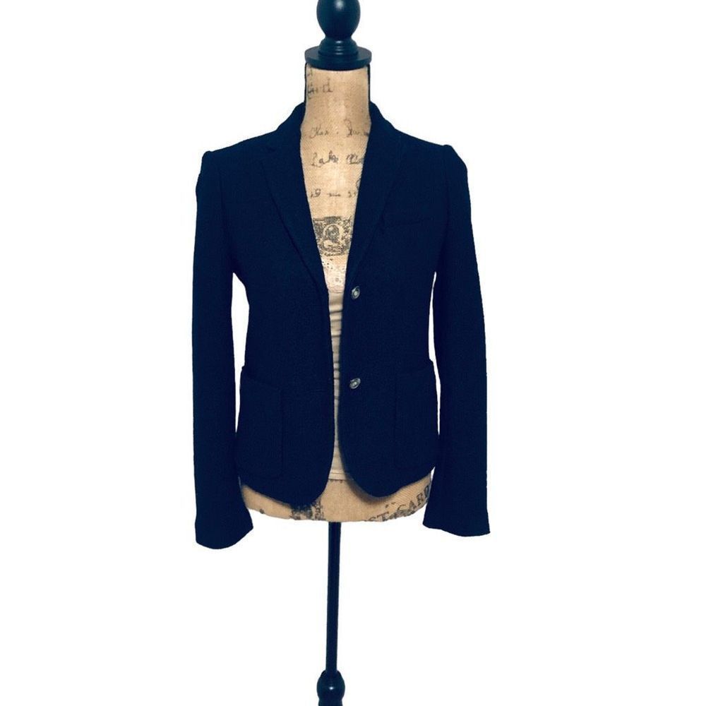 Gap The Academy Blazer Navy Blue Two-Button Lined Blazer - Women's 2